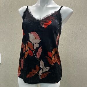 NWT Molly Bracken Lace trim velvet cami